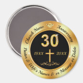Prachtige goedkope, 30 jaar Kerk Jubileum Ideeën, Magneet (Voorkant / Achterkant)