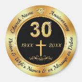 Prachtige goedkope, 30 jaar Kerk Jubileum Ideeën, Magneet (Voorkant)