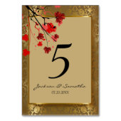 Prachtige  Gold-Damask & Art Deco Kaart (Achterkant)