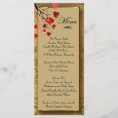 Prachtige  Gold-Damask & Art Deco Menu (Voorkant)
