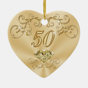 Prachtige Golden Birthday Gifts voor haar: Ornamen Keramisch Ornament