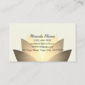 Prachtige Golden Lotus Flower Visitekaartje (Achterkant)