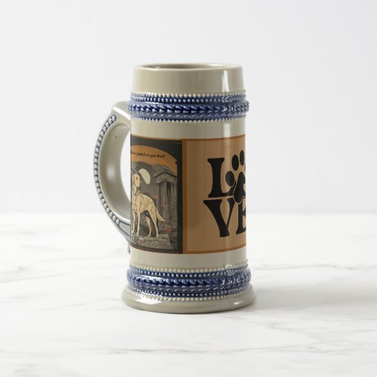 Prachtige Golden Retriever Beer Stein Bierpul (Voorkant links)