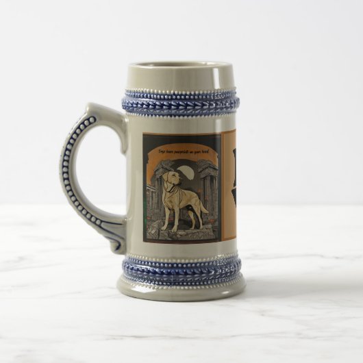 Prachtige Golden Retriever Beer Stein Bierpul (Links)
