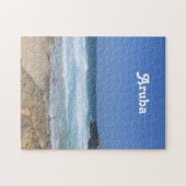 Prachtige golven die in Aruba kruipen Legpuzzel (Horizontaal)