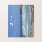 Prachtige golven die in Aruba kruipen Legpuzzel (Verticaal)