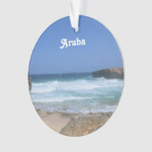 Prachtige golven die in Aruba kruipen Ornament (voorkant)