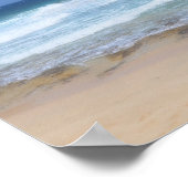 Prachtige golven die in Aruba kruipen Poster (Hoek)