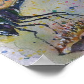 Prachtige golvende dragon Fly Poster (Hoek)