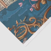 Prachtige gotische Gargoyle Eiffeltoren Decoupage Tissuepapier (Detail)