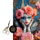 Prachtige gotische Gargoyle Eiffeltoren Decoupage Tissuepapier