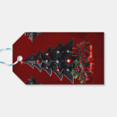 Prachtige gotische kerstboom cadeaulabel (Achterkant Horizontaal)