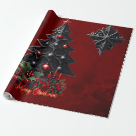 Prachtige gotische kerstboom cadeaupapier
