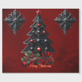 Prachtige gotische kerstboom cadeaupapier (Vlak)