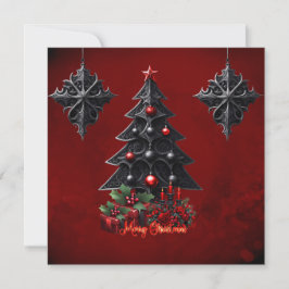 Prachtige gotische kerstboom feestdagenkaart