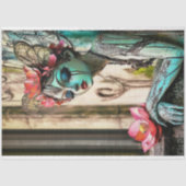 Prachtige gotische Parijs Gargoyle Decoupage Tissuepapier (Voorkant)