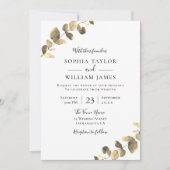 Prachtige goudbladeren Naherfst Herfst Spring Wedd Kaart (Voorkant)