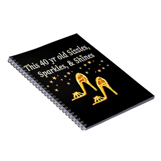 PRACHTIGE GOUDEN 40E SCHOEN KONINGIN NOTITIEBOEK (Rechterzijde)