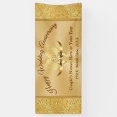 Prachtige gouden 50e bruiloft Jubileum banners (Verticaal)