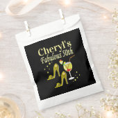 PRACHTIGE GOUDEN 50E VERJAARDAG ONTWERP BEDANKZAKJE (Geknipt)