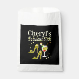 PRACHTIGE GOUDEN 50E VERJAARDAG ONTWERP BEDANKZAKJE