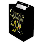 PRACHTIGE GOUDEN 50E VERJAARDAG ONTWERP MEDIUM CADEAUZAKJE (Achterkant Gekanteld)