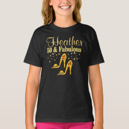 PRACHTIGE GOUDEN 50E VERJAARDAG T SHIRT