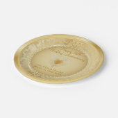 Prachtige gouden 50ste Jubileum voor bruiloft Papieren Bordje (Gekanteld)