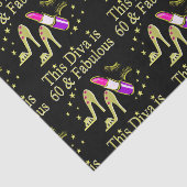 PRACHTIGE GOUDEN 60E VERJAARDAG HIGH HEEL DESIGN TISSUEPAPIER (Detail)