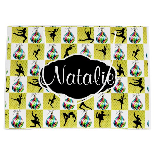 PRACHTIGE GOUDEN AANGEPASTE BALLERINA CADEAUTAS (Voorkant)