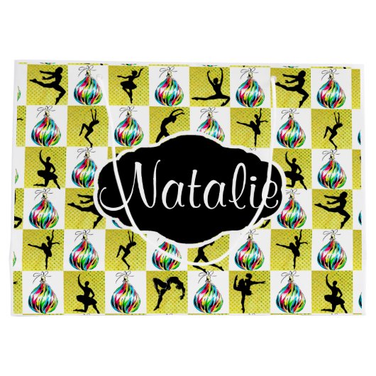 PRACHTIGE GOUDEN AANGEPASTE BALLERINA CADEAUTAS (Achterkant)