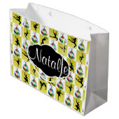 PRACHTIGE GOUDEN AANGEPASTE BALLERINA CADEAUTAS (Achterkant Gekanteld)