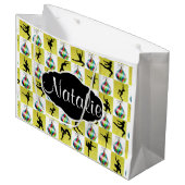 PRACHTIGE GOUDEN AANGEPASTE BALLERINA CADEAUTAS (Voorkant Gekanteld)