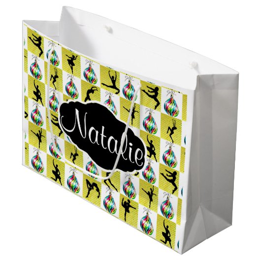 PRACHTIGE GOUDEN AANGEPASTE BALLERINA CADEAUTAS (Voorkant Gekanteld)