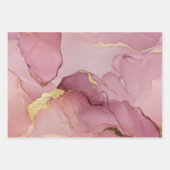 Prachtige gouden blad Roze Bruidsdouche Inpakpapier Vel (Voorkant 3)