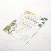 PRACHTIGE GOUDEN BRUILOFT FOLIE UITNODIGING (Gedraaid)