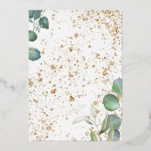 PRACHTIGE GOUDEN BRUILOFT FOLIE UITNODIGING (Achterkant)