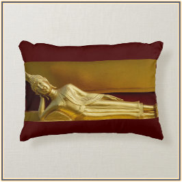 Prachtige gouden en donkere rode boeddha accent kussen