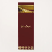 Prachtige gouden en donkere rode boeddha yogamat (Voorkant)