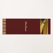 Prachtige gouden en donkere rode boeddha yogamat (Voorkant (horizontaal))