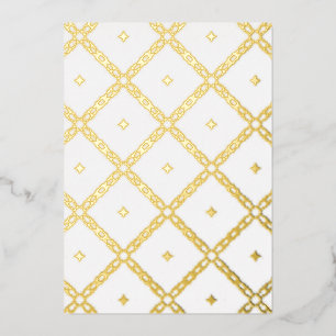 Prachtige gouden folie rooster werk vakantie kaart