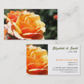 Prachtige gouden gele rozenbloem visitekaartje (Voorkant / Achterkant)