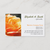 Prachtige gouden gele rozenbloem visitekaartje (Achterkant)