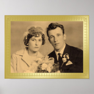 Prachtige gouden grens lijst aangepast poster foto