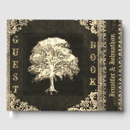 Prachtige gouden  kijkerkgids gastenboek