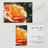 Prachtige gouden roos bloem succes professioneel visitekaartje (Voorkant / Achterkant)