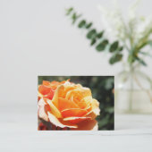 Prachtige gouden roos bloem succes professioneel visitekaartje (Staand voorkant)