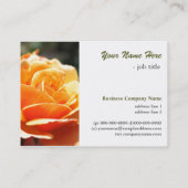 Prachtige gouden roos bloem succes professioneel visitekaartje (Achterkant)