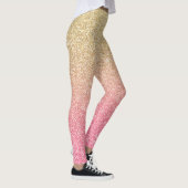 Prachtige gouden roze glitter ombre leggings (Rechts)