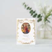 Prachtige gouden Rozen orthodoxe bruiloft gebed Ka Plaatskaartje (Staand voorkant)